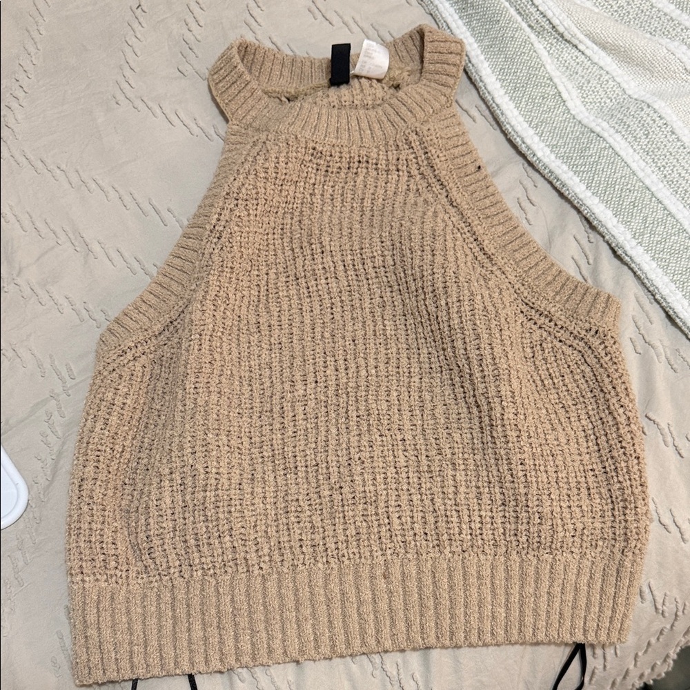 Divided Beige Knit Sweater